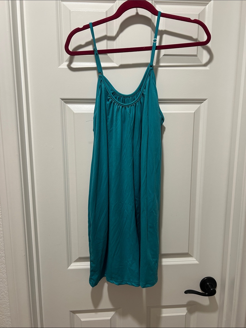 Women’s Teal Spaghetti-Strap Romper Cover-Up
